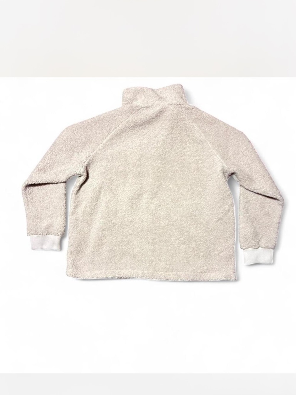 Soybu Sherpa Fleece Jacket XL Cozy Neutral Full Zip Athleisure - Picture 4 of 5